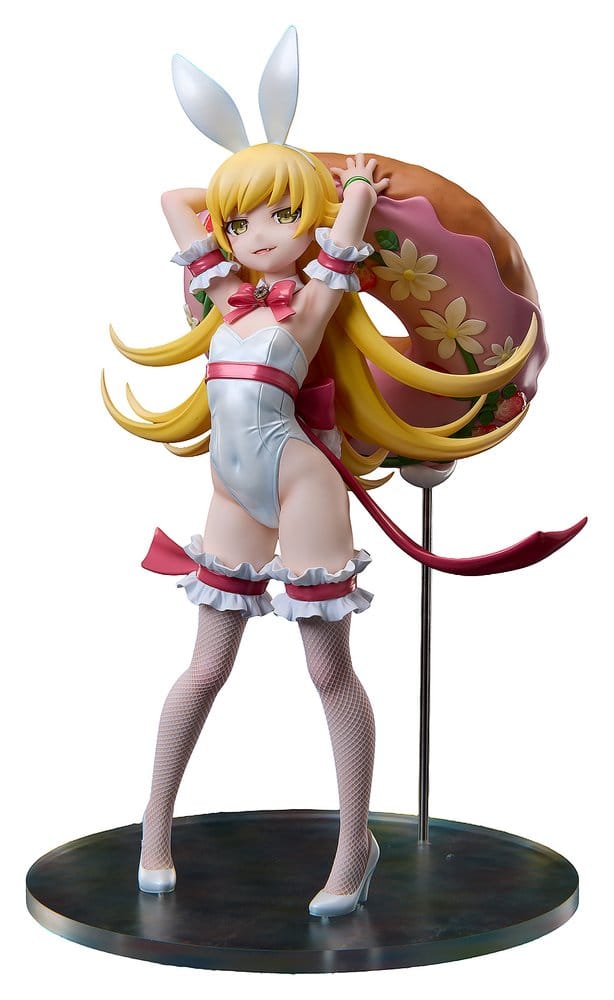 PREORDINE+ CHIUSO 05/2027 Monogatari Series PVC Statue 1/4 Shinobu Oshino White Bunny Ver. 35 cm
