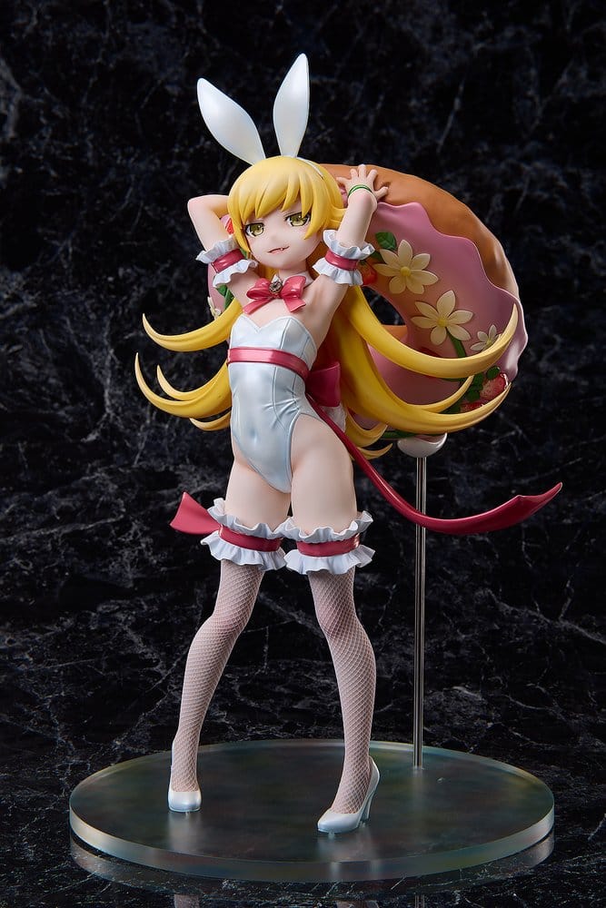 PREORDINE+ CHIUSO 05/2027 Monogatari Series PVC Statue 1/4 Shinobu Oshino White Bunny Ver. 35 cm