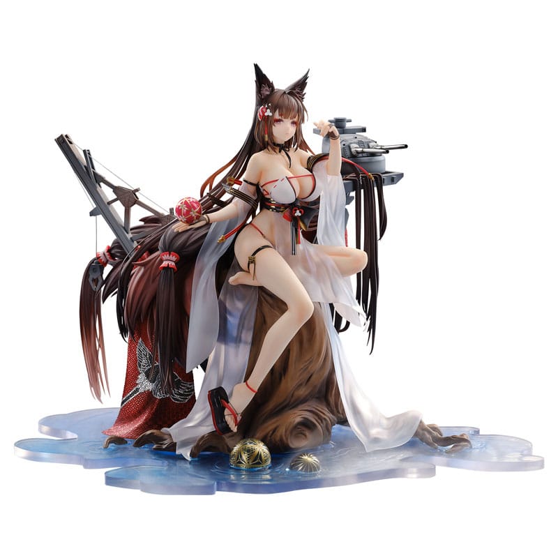 SU ORDINAZIONE Azur Lane PVC Statue 1/7 Amagi Wending Waters Serene Lotus Ver. Acrylic Special Edition w/Display 25 cm ESAURITO