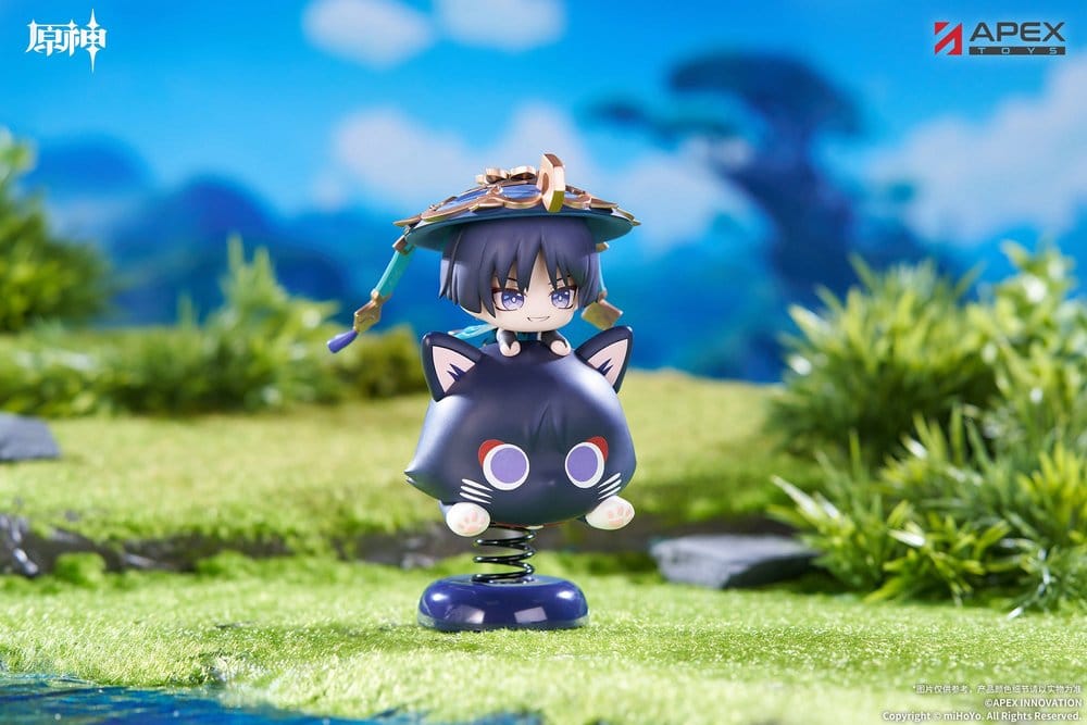 PREORDINE+ 01/2027 Genshin Impact Chibi Chara Yurayura Stand PVC Figure Wanderer 11 cm