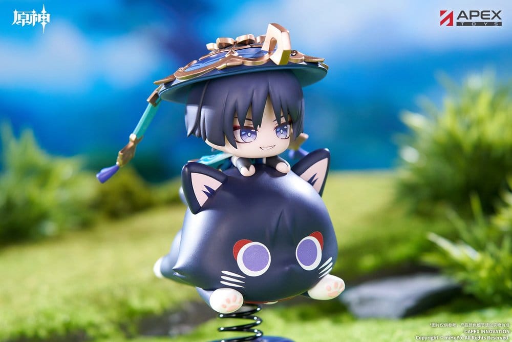 PREORDINE+ 01/2027 Genshin Impact Chibi Chara Yurayura Stand PVC Figure Wanderer 11 cm