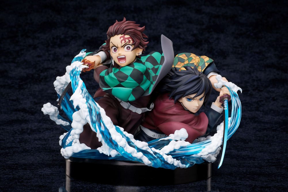 PREORDER+ CLOSED 09/2026 (NOT CANCELLABLE) Demon Slayer: Kimetsu no Yaiba PVC Statue Tanjiro &amp; Giyuu 13 cm