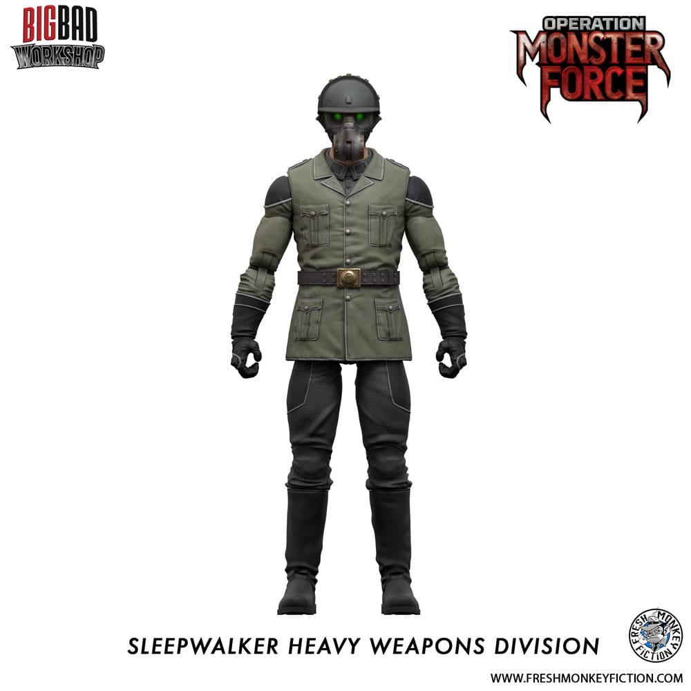 SU ORDINAZIONE Operation: Monster Force Action Figure 1/12 Sleepwalker Heavy Weapons Division 15 cm
