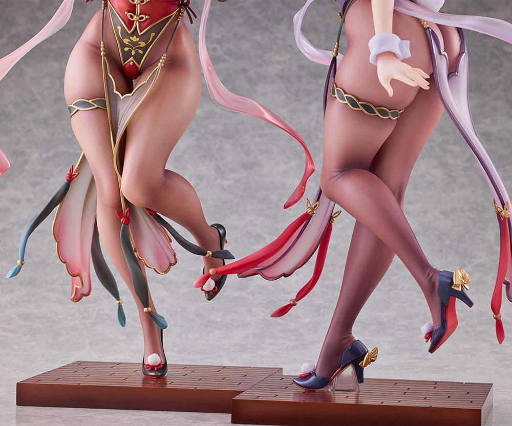 PREORDINE CHIUSO 08/2025 Moehime Union Statuen 1/4 Cheongsam Bunny Yuri & Stella 45 cm (18+)(PREORDINE NON CANCELLABILE)