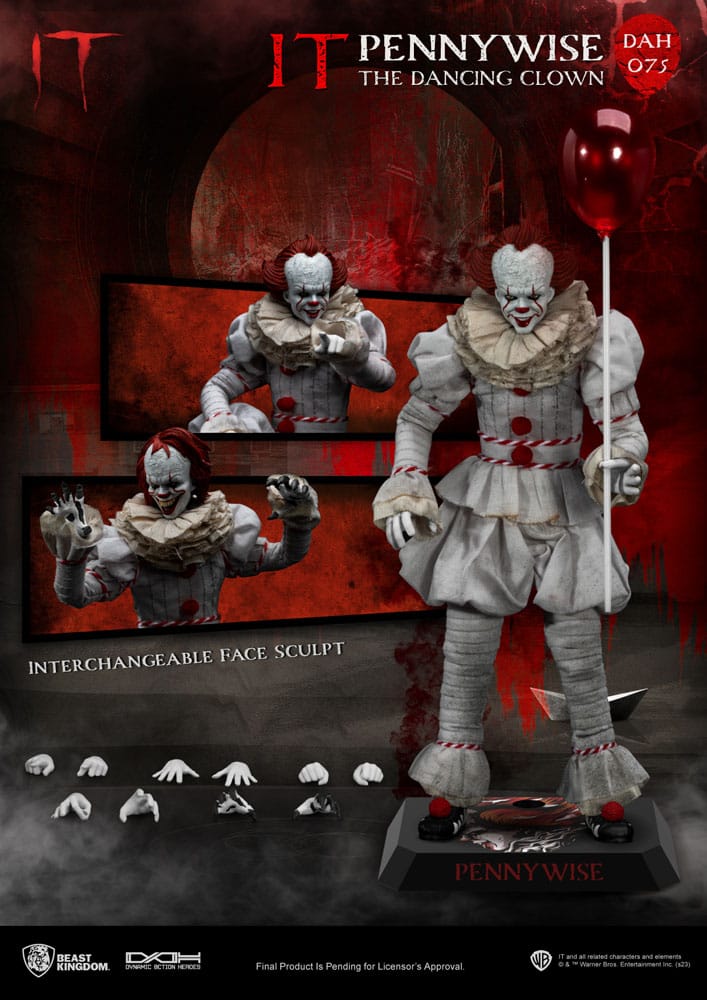 PREORDINE ESAURITO Stephen Kings It Dynamic 8ction Heroes Action Figure 1/9 Pennywise 21 cm (PREORDINE NON CANCELLABILE)