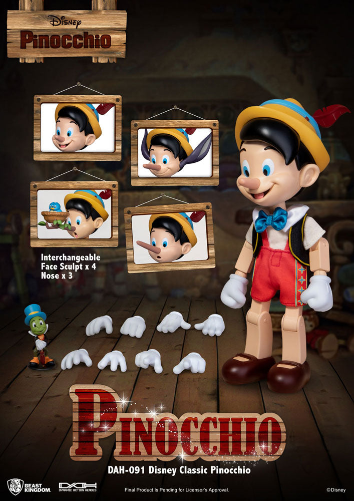 PREORDINE ESAURITO Disney Classic Dynamic 8ction Heroes Action Figure 1/9 Pinocchio 18 cm