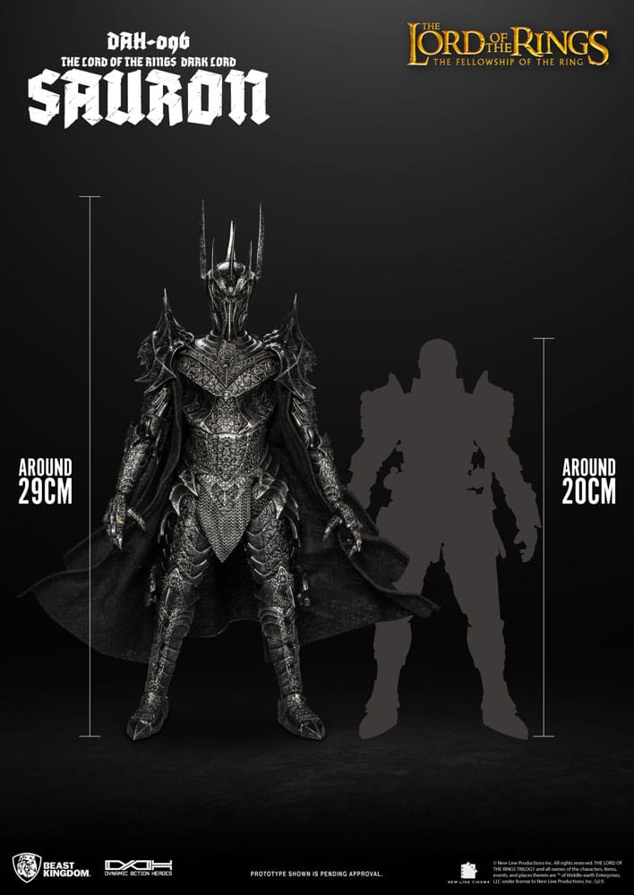 PREORDINE ESAURITO  Lord of the Rings Dynamic 8ction Heroes Action Figure 1/9 Sauron 29 cm