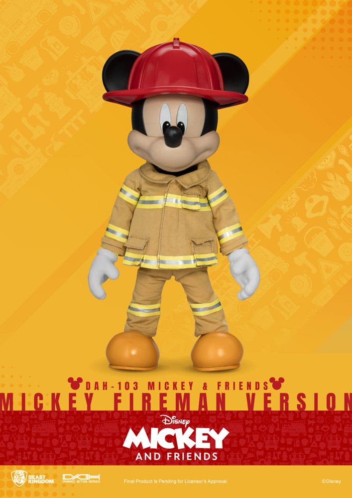 PREORDINE ESAURITO Mickey & Friends Dynamic 8ction Heroes Action Figure 1/9 Mickey Fireman Ver. 24 cm