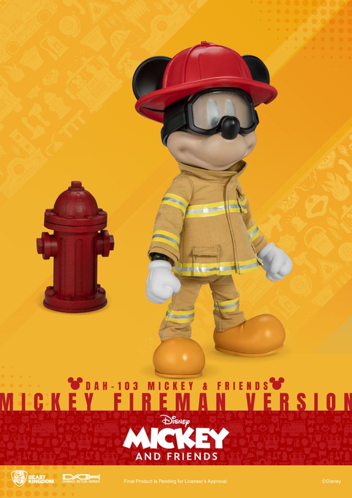 PREORDINE ESAURITO Mickey & Friends Dynamic 8ction Heroes Action Figure 1/9 Mickey Fireman Ver. 24 cm