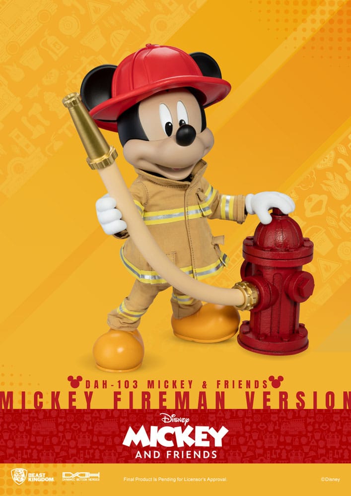 PREORDINE ESAURITO Mickey & Friends Dynamic 8ction Heroes Action Figure 1/9 Mickey Fireman Ver. 24 cm