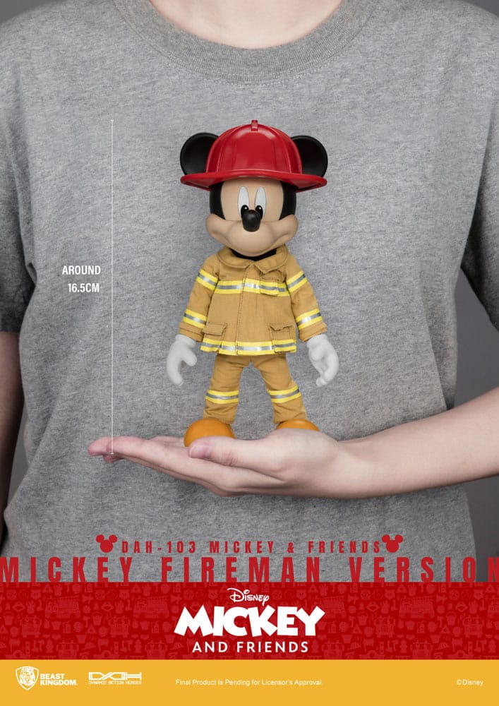 PREORDINE ESAURITO Mickey & Friends Dynamic 8ction Heroes Action Figure 1/9 Mickey Fireman Ver. 24 cm