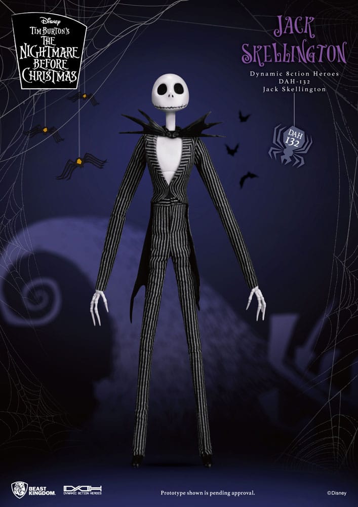 SU ORDINAZIONE Nightmare before Christmas Dynamic 8ction Heroes Action Figure 1/9 Jack 21 cm