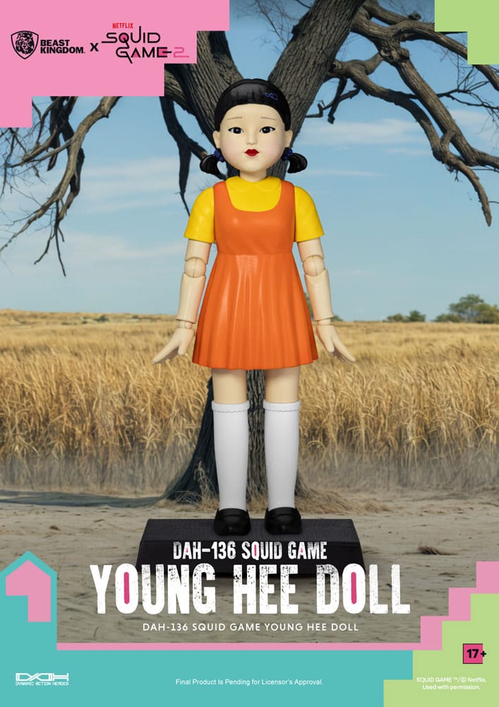 SU ORDINAZIONE Squid Game Action Figure with Sound Young Hee Doll 30 cm