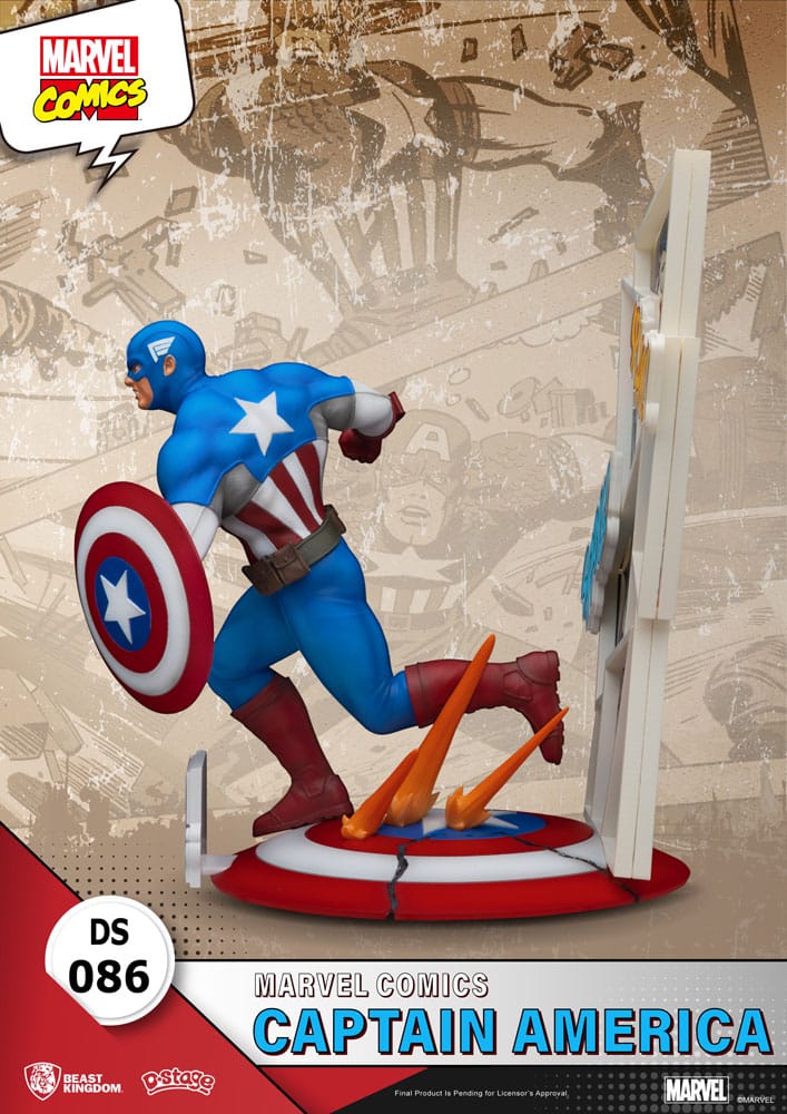 PREORDINE ESAURITO  Marvel Comics D-Stage PVC Diorama Captain America 16 cm