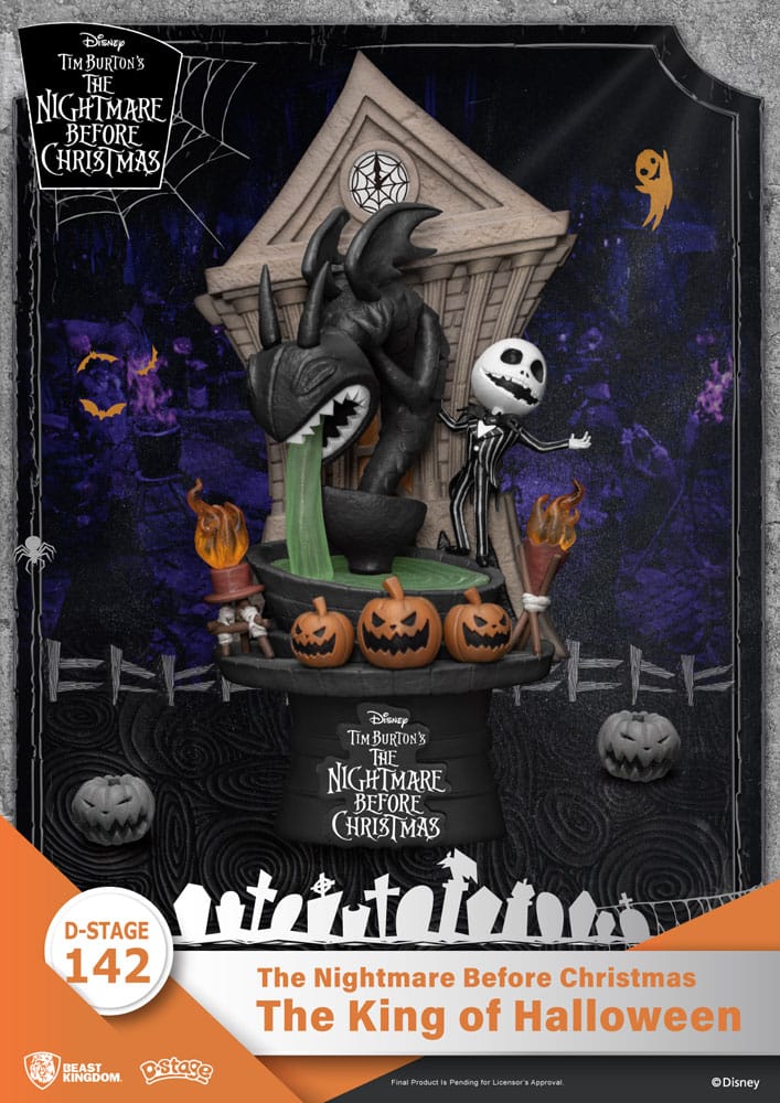 SU ORDINAZIONE Nightmare before Christmas D-Stage PVC Diorama The King of Halloween 15 cm *PREZZO SPECIALE* ESAURITO
