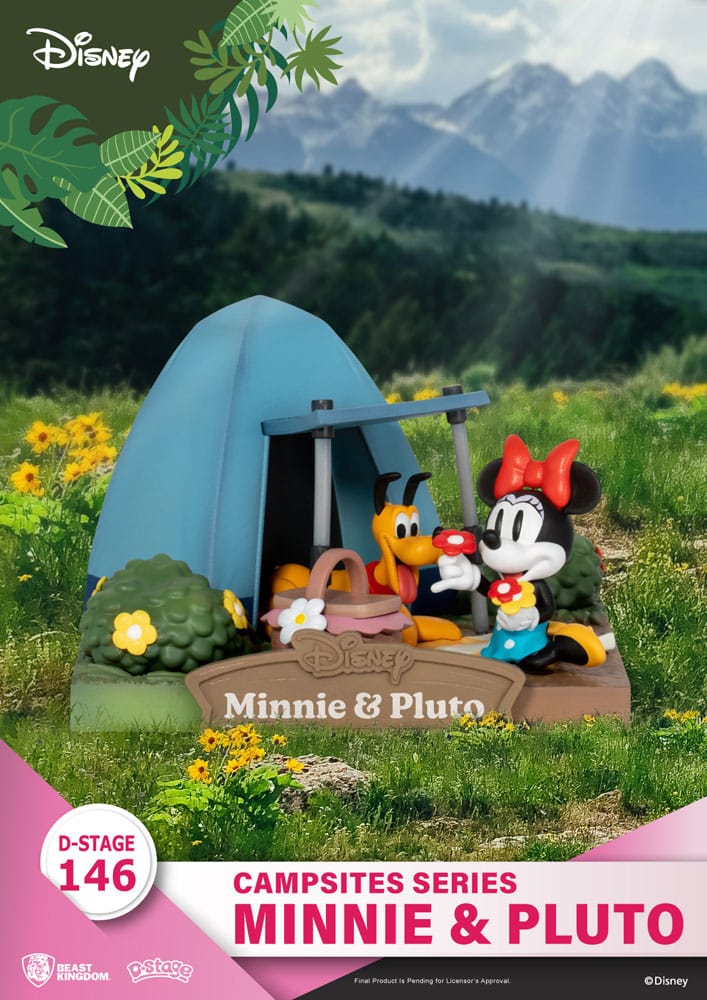 SU ORDINAZIONE Disney D-Stage Campsite Series PVC Diorama Mini & Pluto 10 cm *PREZZO SPECIALE* ESAURITO