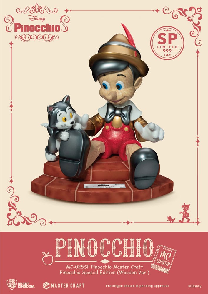 PREORDINE ESAURITO Disney Master Craft Statue Pinocchio Wooden Ver. Special Edition 27 cm