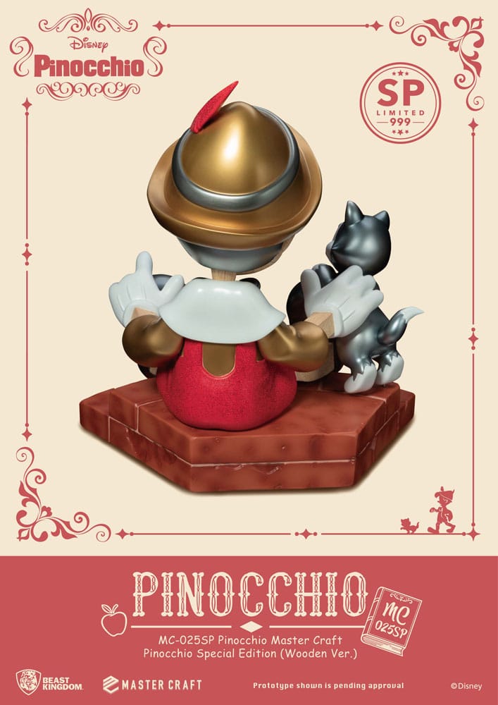 PREORDINE ESAURITO Disney Master Craft Statue Pinocchio Wooden Ver. Special Edition 27 cm