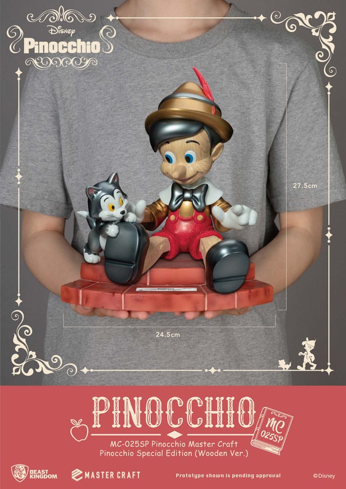 PREORDINE ESAURITO Disney Master Craft Statue Pinocchio Wooden Ver. Special Edition 27 cm