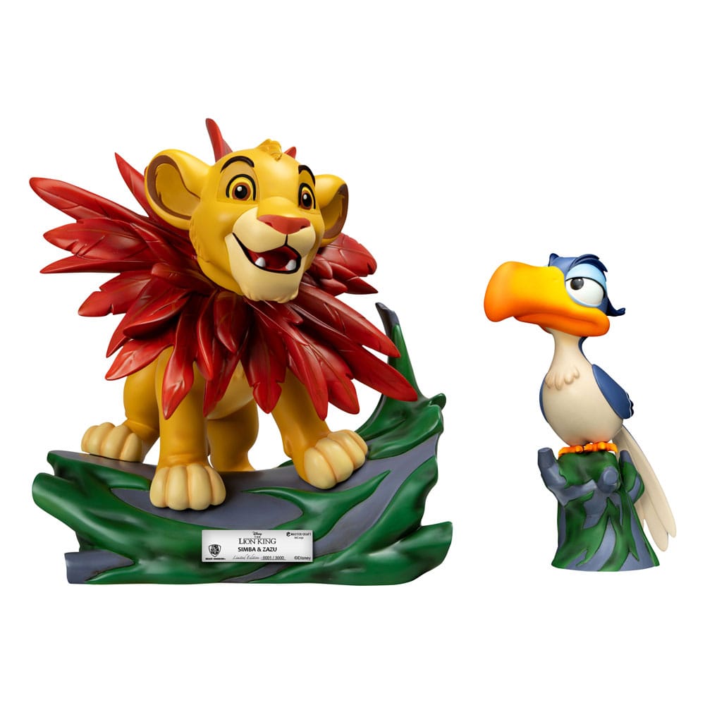 SU ORDINAZIONE Disney Master Craft Statues 2-Pack The Lion King Little Simba & Zazu 31 cm