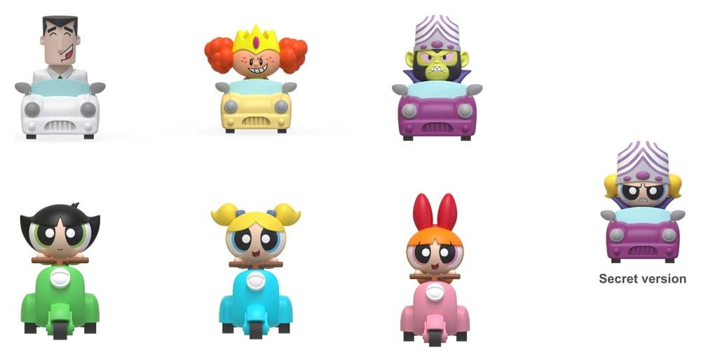 🧪 LAB | SU ORDINAZIONE The Powerpuff Girls Pull Back Car Blind Box 5 cm Sortiment (6)