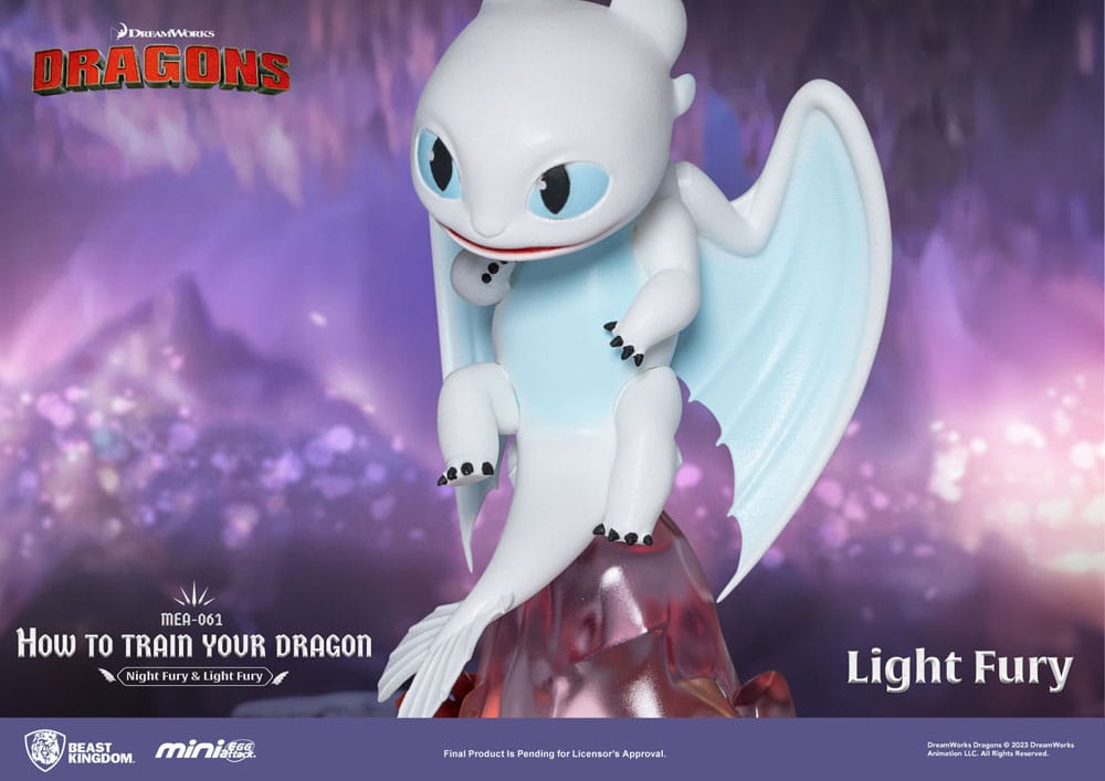 PREORDINE ESAURITO How To Train Your Dragon Mini Egg Attack Figures 2-Pack Night Fury & Light Fury 10 cm