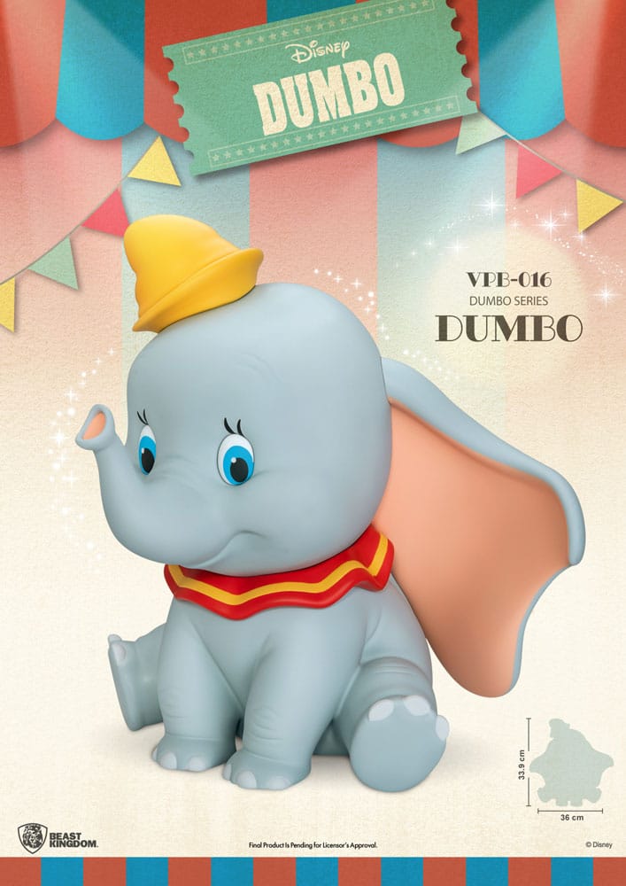 SU ORDINAZIONE Disney Funktional Figure Vinyl Bank Dumbo 34 cm