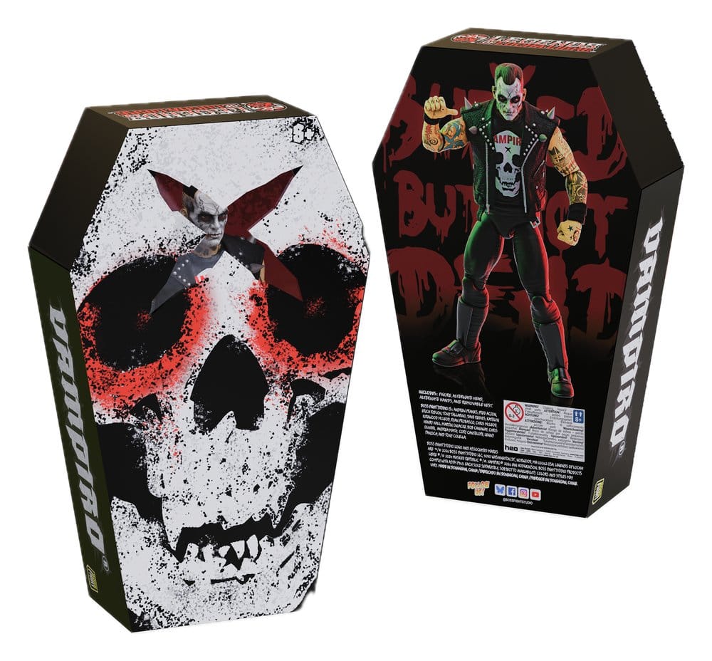🧪 LAB | PREORDINE+ 06/2027 Legends of Lucha Libre Fanaticos Action Figure Vampiro Coffin Box Resurrected 15 cm
