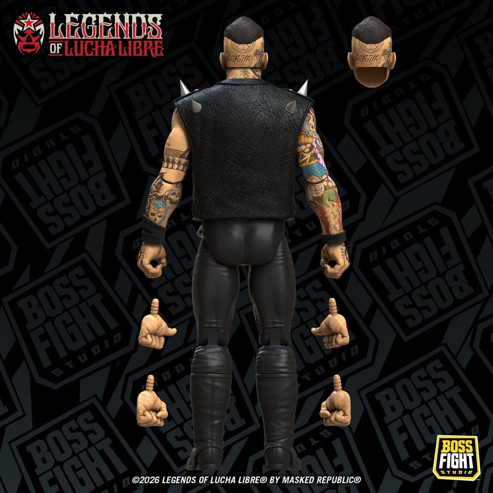 🧪 LAB | PREORDINE+ 06/2027 Legends of Lucha Libre Fanaticos Action Figure Vampiro Coffin Box Resurrected 15 cm