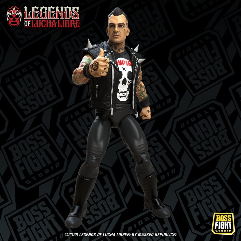 🧪 LAB | PREORDINE+ 06/2027 Legends of Lucha Libre Fanaticos Action Figure Vampiro Coffin Box Resurrected 15 cm