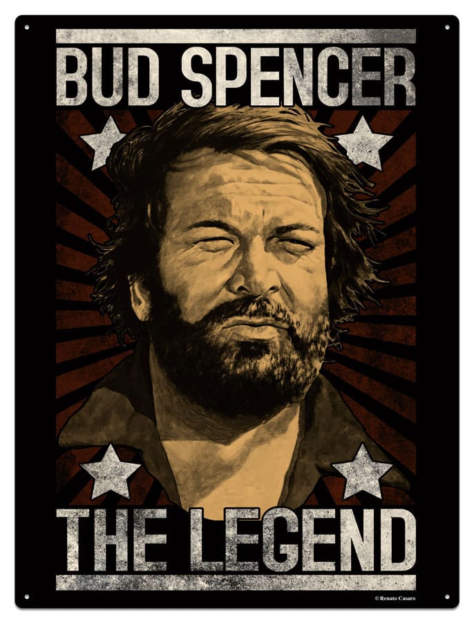 SU ORDINAZIONE Bud Spencer Tin Sign The Legend 30 x 40 cm