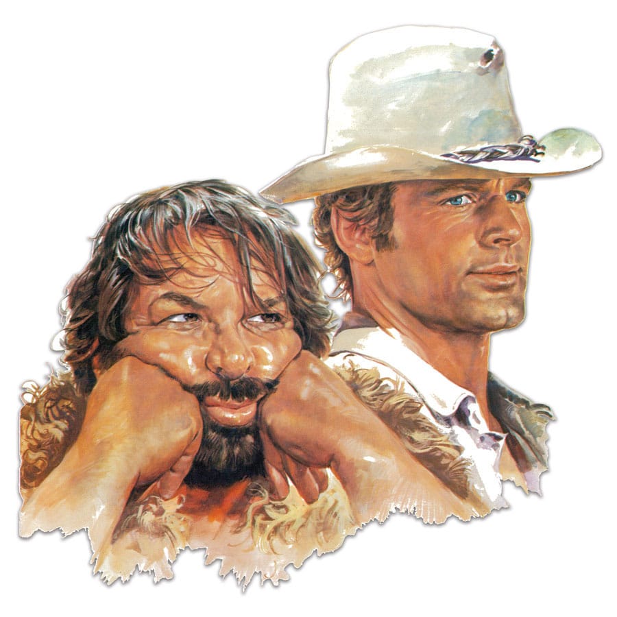 SU ORDINAZIONE Bud Spencer & Terence Hill 3D Tin Sign Bud & Terence 45 x 45 cm ESAURITO