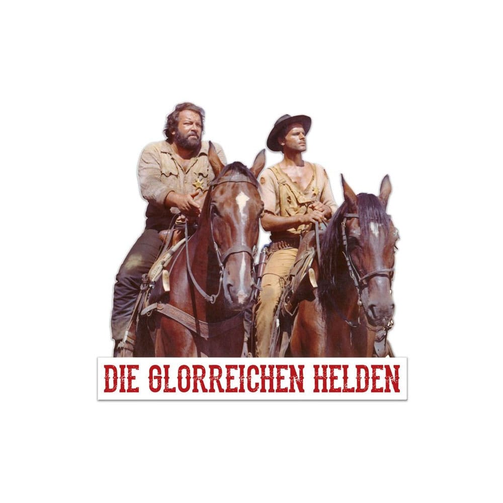 SU ORDINAZIONE Bud Spencer & Terence Hill 3D Tin Sign Die glorreichen Helden 45 x 45 cm ESAURITO