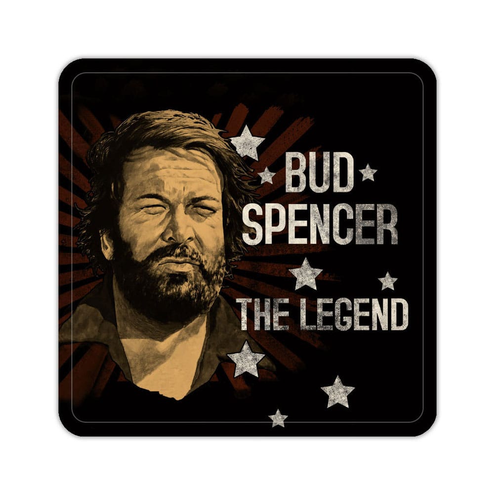 SU ORDINAZIONE Bud Spencer Tin coasters The Legend 10 x 10 cm