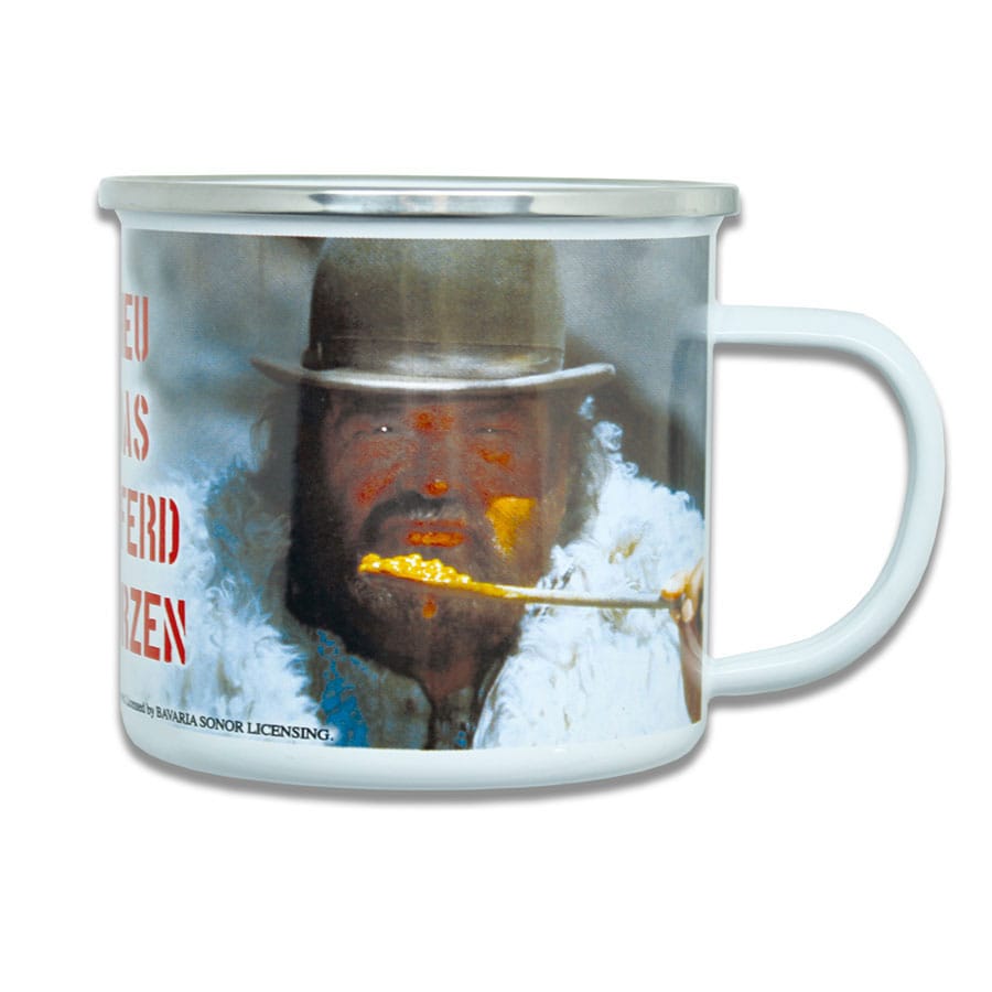 MADE TO ORDER Bud Spencer Enamel Mug Ohne Heu kann das beste Pferd...