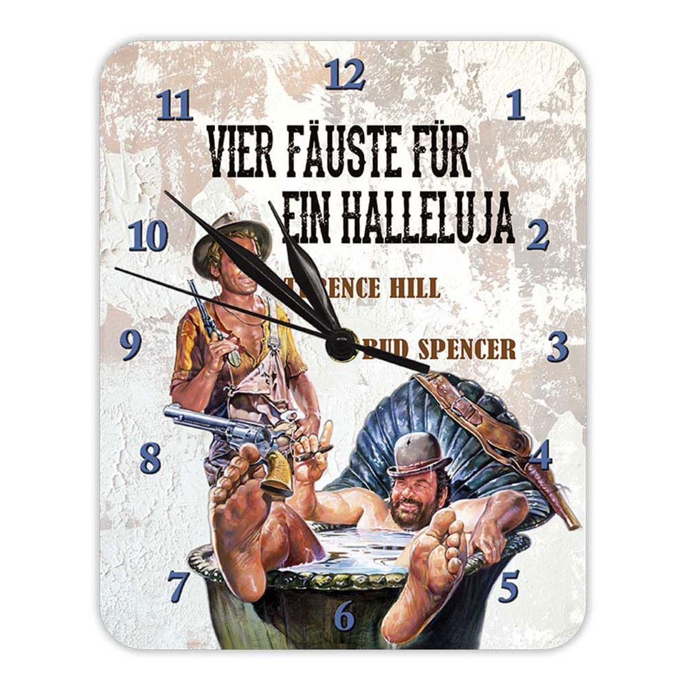 MADE TO ORDER Bud Spencer &amp; Terence Hill Wall Clock Vier Fäuste für ein Hallelujah