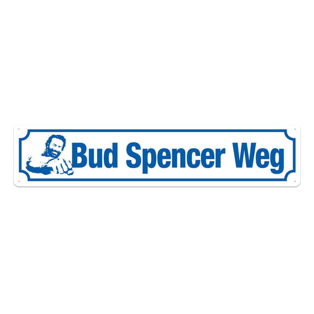 MADE TO ORDER Bud Spencer Tin Sign Bud Spencer Weg 46 x 10 cm