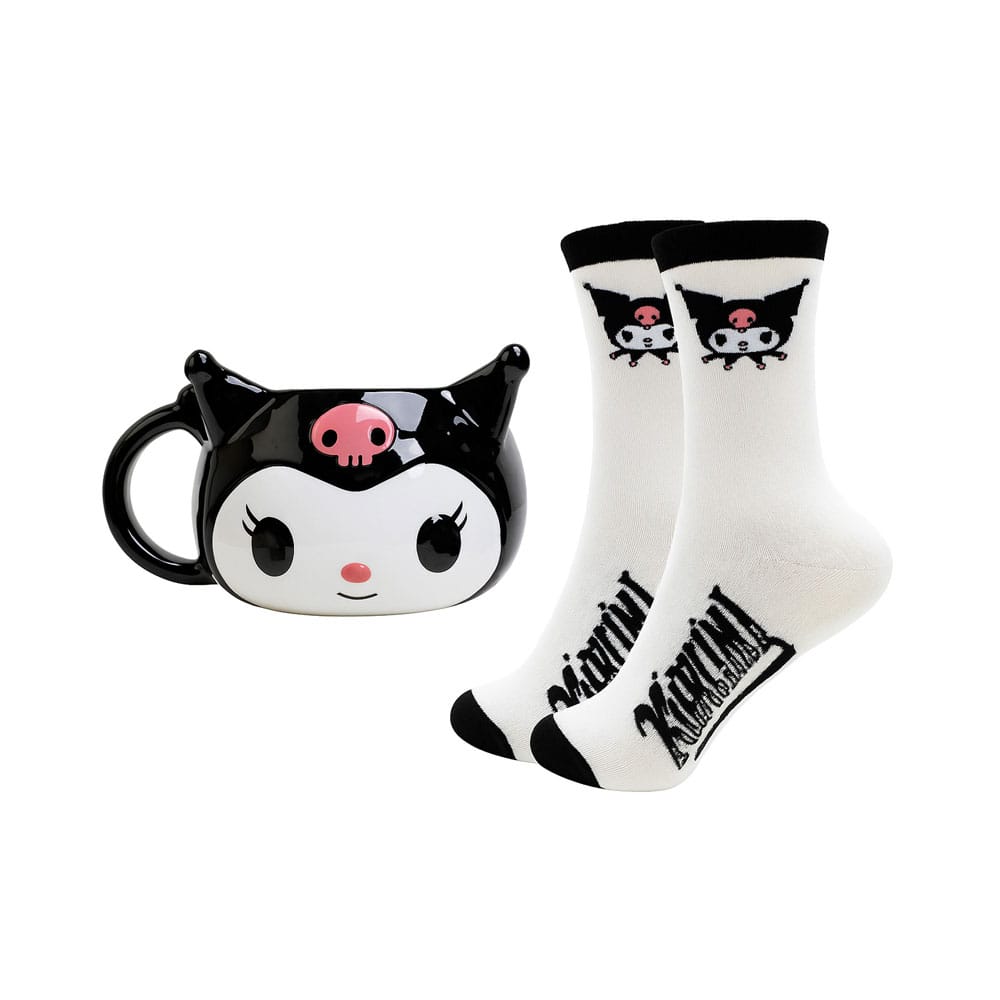 Auf Bestellung gefertigtes Sanrio 3D-Tassen- und Socken-Set Kuromi