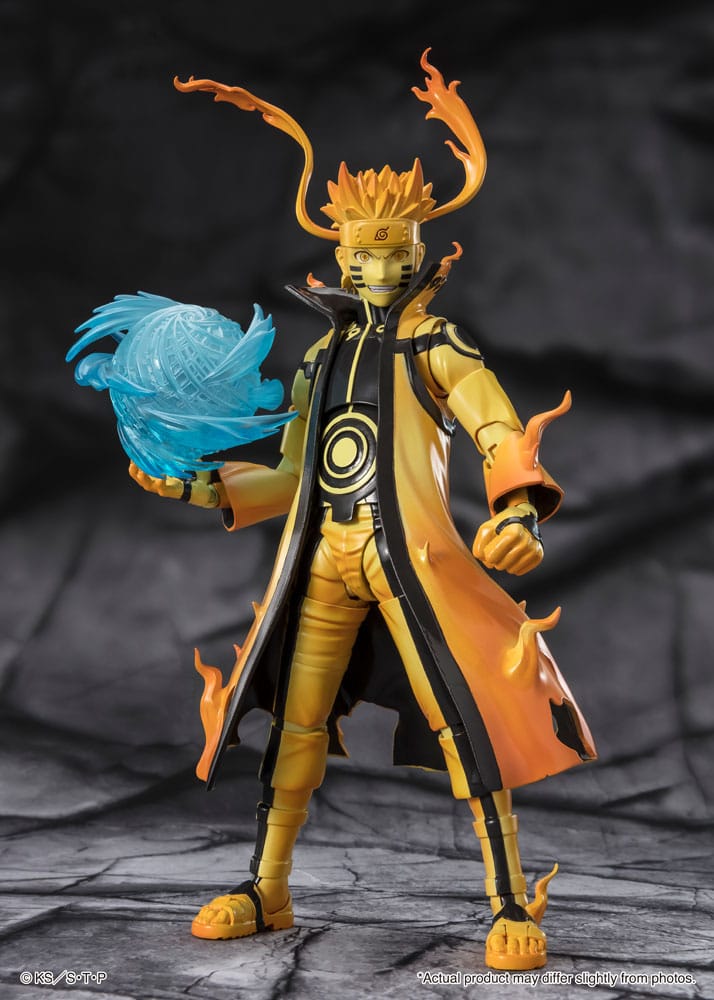 PREORDINE ESAURITO Naruto S.H. Figuarts Action Figure Naruto Uzumaki (Kurama Link Mode) - Courageous Strength That Binds - 15 cm