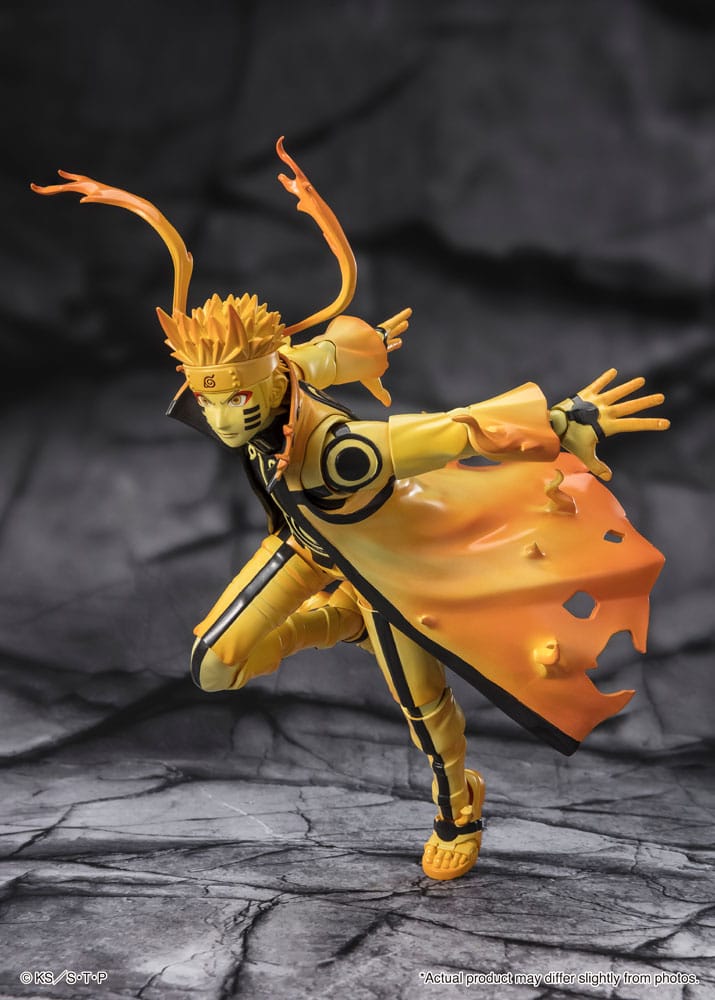 PREORDINE ESAURITO Naruto S.H. Figuarts Action Figure Naruto Uzumaki (Kurama Link Mode) - Courageous Strength That Binds - 15 cm