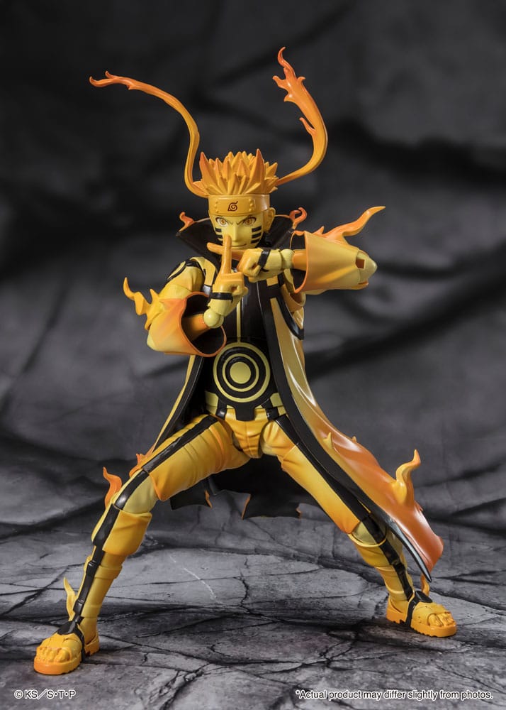 PREORDINE ESAURITO Naruto S.H. Figuarts Action Figure Naruto Uzumaki (Kurama Link Mode) - Courageous Strength That Binds - 15 cm
