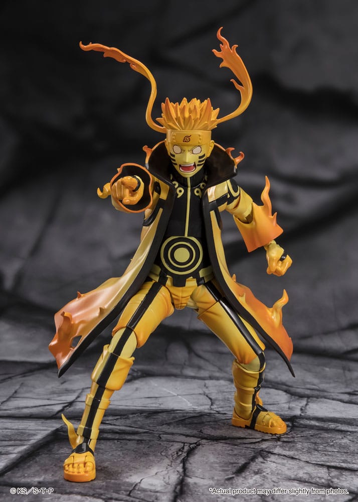 PREORDINE ESAURITO Naruto S.H. Figuarts Action Figure Naruto Uzumaki (Kurama Link Mode) - Courageous Strength That Binds - 15 cm