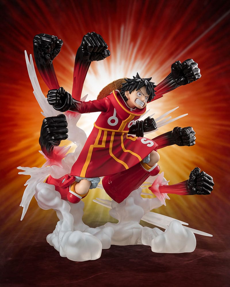 SU ORDINAZIONE One Piece Figuarts ZERO Extra Battle PVC Statue Monkey D. Luffy -Gum Gum Hawk Gatling- 19 cm     