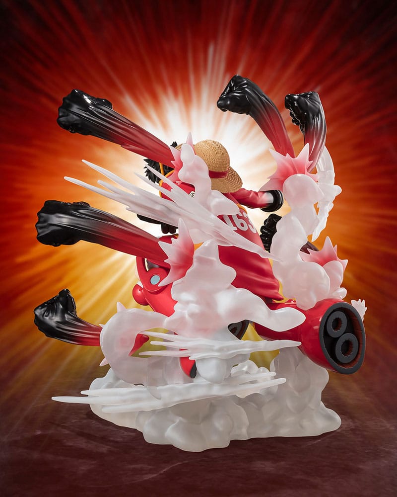SU ORDINAZIONE One Piece Figuarts ZERO Extra Battle PVC Statue Monkey D. Luffy -Gum Gum Hawk Gatling- 19 cm     