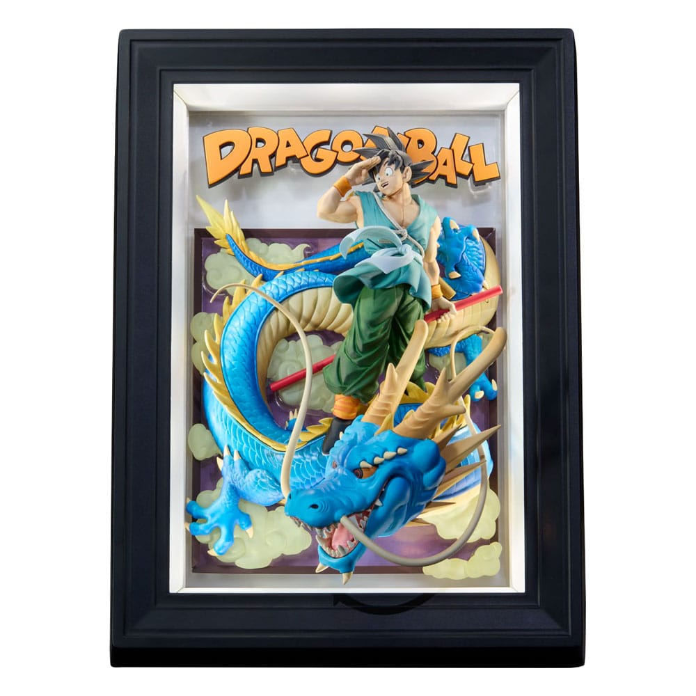 PREORDINE+ 12/2025 Dragon Ball Z Tamashii Art 3D Relief Picture Son Goku & Dragon 27 cm