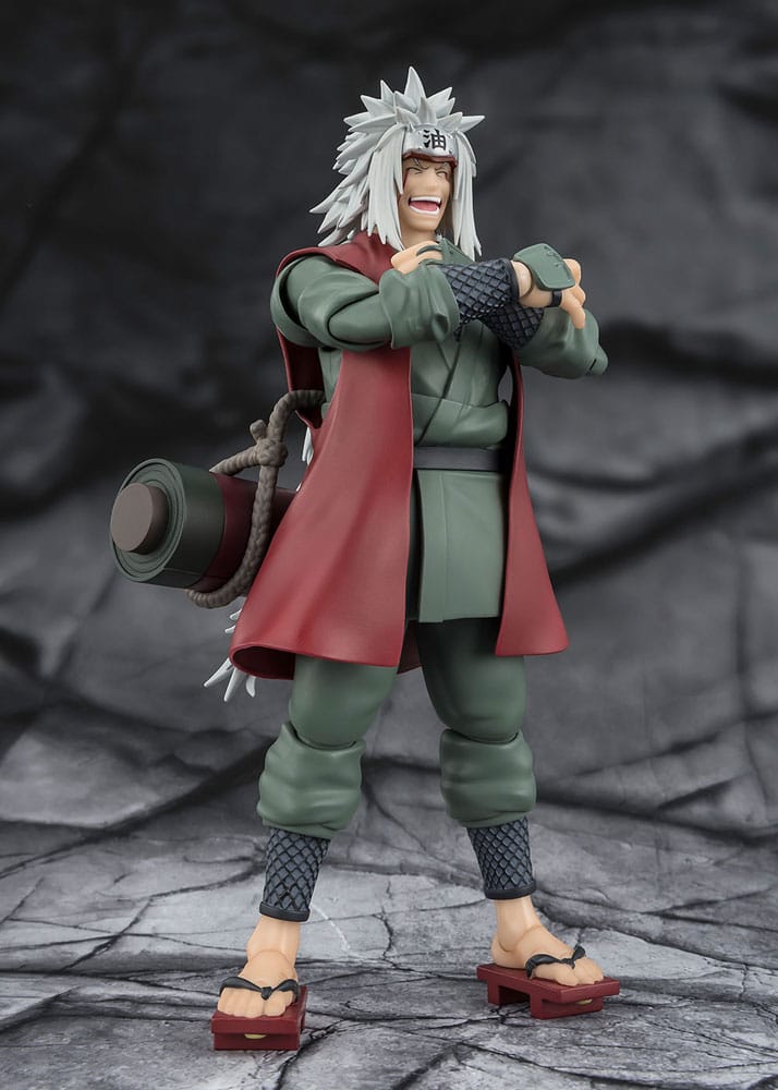 SU ORDINAZIONE Naruto S.H.Figuarts Action Figure Jiraiya Hidden Leaf Heroic Master Sage (Sage Mode Set) 17 cm