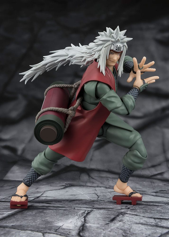 SU ORDINAZIONE Naruto S.H.Figuarts Action Figure Jiraiya Hidden Leaf Heroic Master Sage (Sage Mode Set) 17 cm