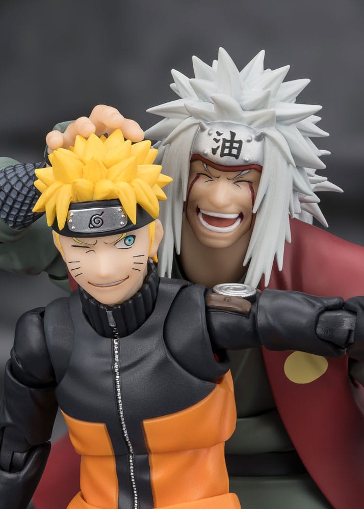 SU ORDINAZIONE Naruto S.H.Figuarts Action Figure Jiraiya Hidden Leaf Heroic Master Sage (Sage Mode Set) 17 cm