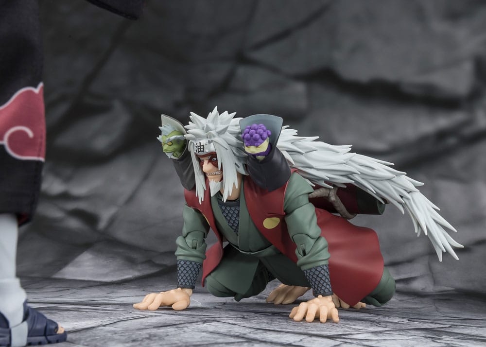 SU ORDINAZIONE Naruto S.H.Figuarts Action Figure Jiraiya Hidden Leaf Heroic Master Sage (Sage Mode Set) 17 cm