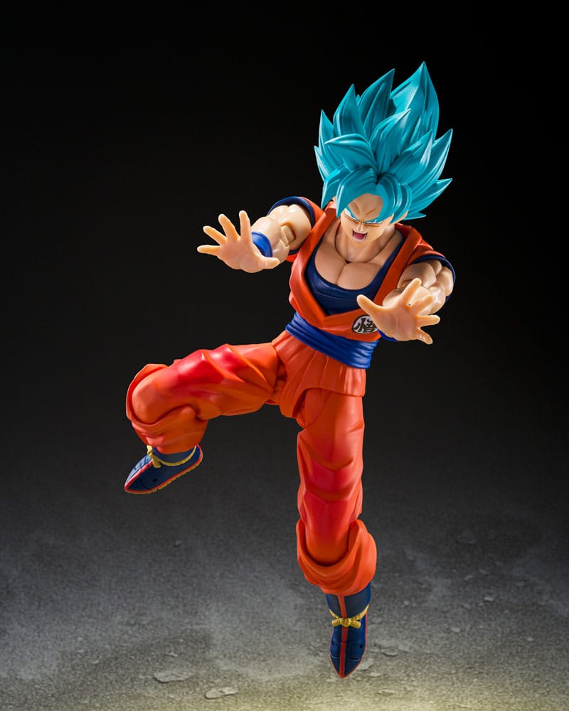 SU ORDINAZIONE Dragon Ball Super S.H.Figuarts Action Figure Super Saiyan God Super Son Guko (Blue power transcending Limits) 15 cm       